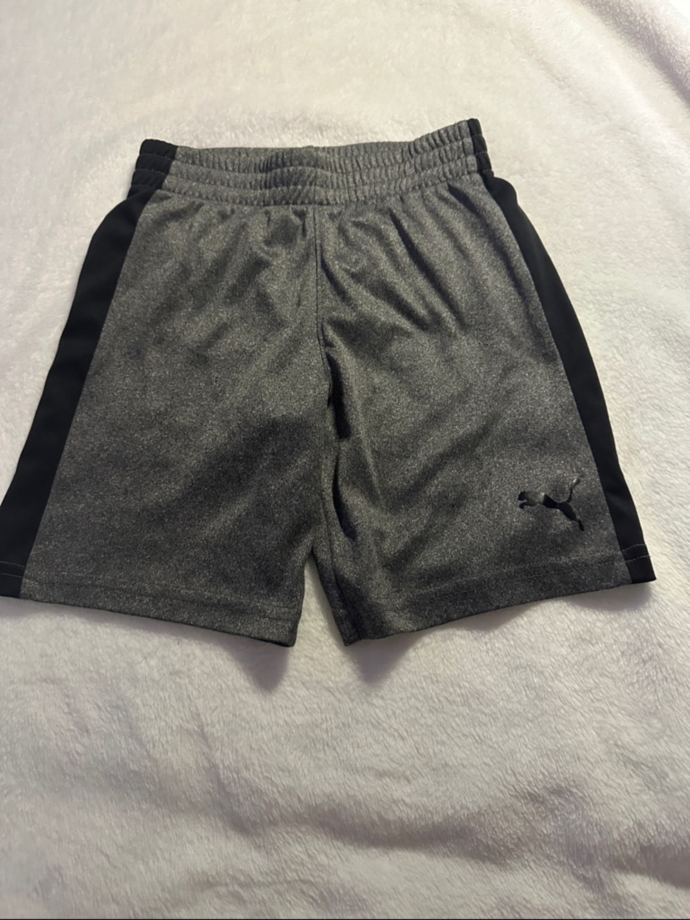 Puma Heather Gray and Black Performance Shorts
